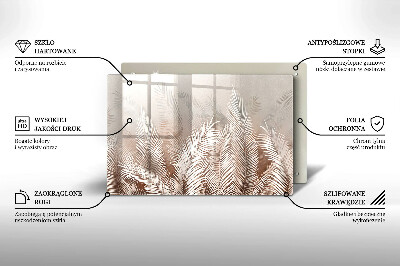 Piatto per candele con motivo vegetale in stile boho