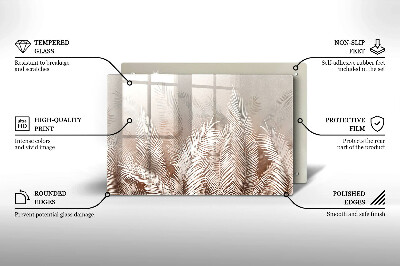 Piatto per candele con motivo vegetale in stile boho