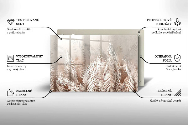 Piatto per candele con motivo vegetale in stile boho