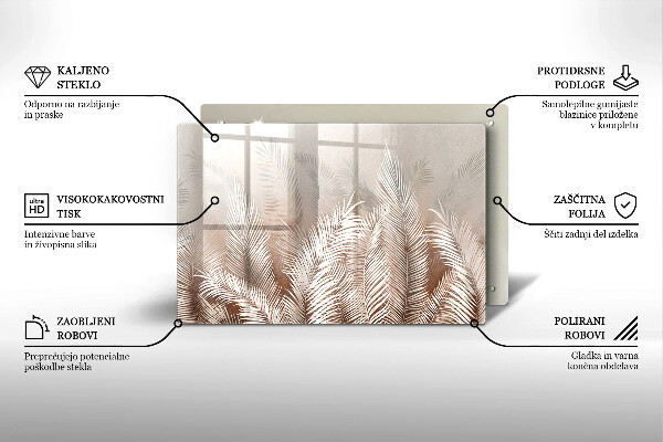 Piatto per candele con motivo vegetale in stile boho