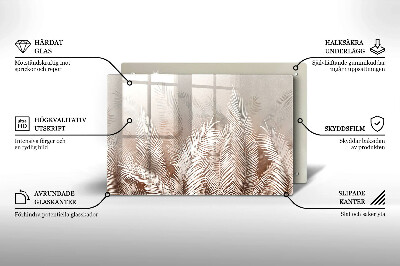 Piatto per candele con motivo vegetale in stile boho