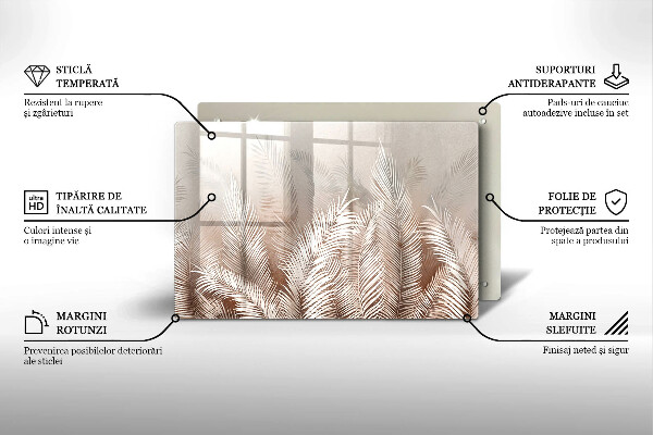 Piatto per candele con motivo vegetale in stile boho