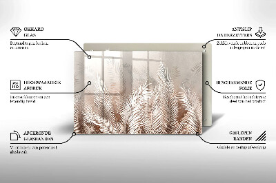 Piatto per candele con motivo vegetale in stile boho