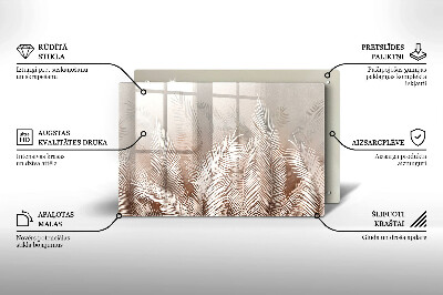 Piatto per candele con motivo vegetale in stile boho