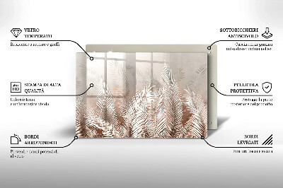 Piatto per candele con motivo vegetale in stile boho