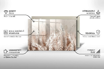 Piatto per candele con motivo vegetale in stile boho