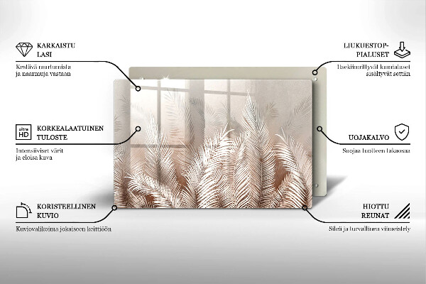 Piatto per candele con motivo vegetale in stile boho