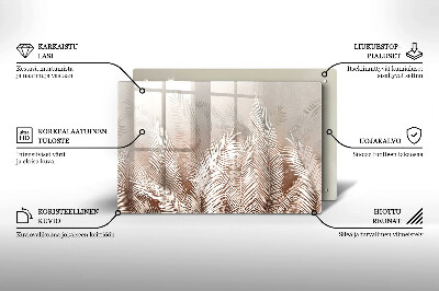 Piatto per candele con motivo vegetale in stile boho