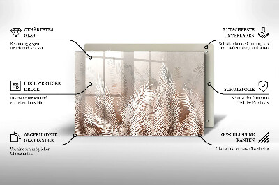 Piatto per candele con motivo vegetale in stile boho