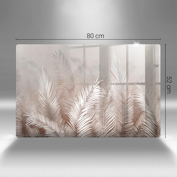 Piatto per candele con motivo vegetale in stile boho