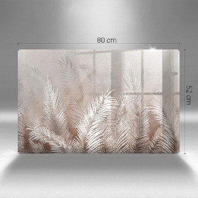 Piatto per candele con motivo vegetale in stile boho