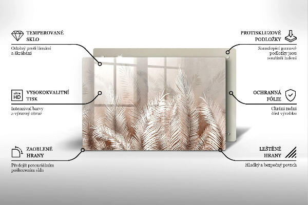 Piatto per candele con motivo vegetale in stile boho