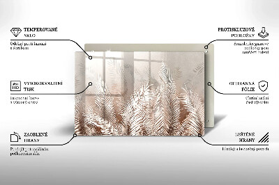 Piatto per candele con motivo vegetale in stile boho