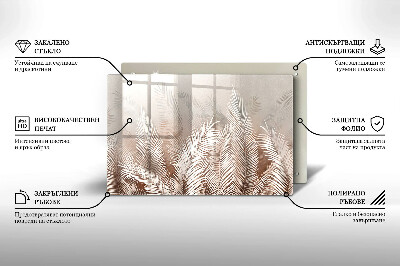 Piatto per candele con motivo vegetale in stile boho