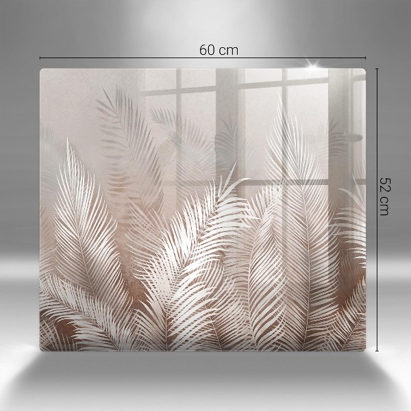 Piatto per candele con motivo vegetale in stile boho