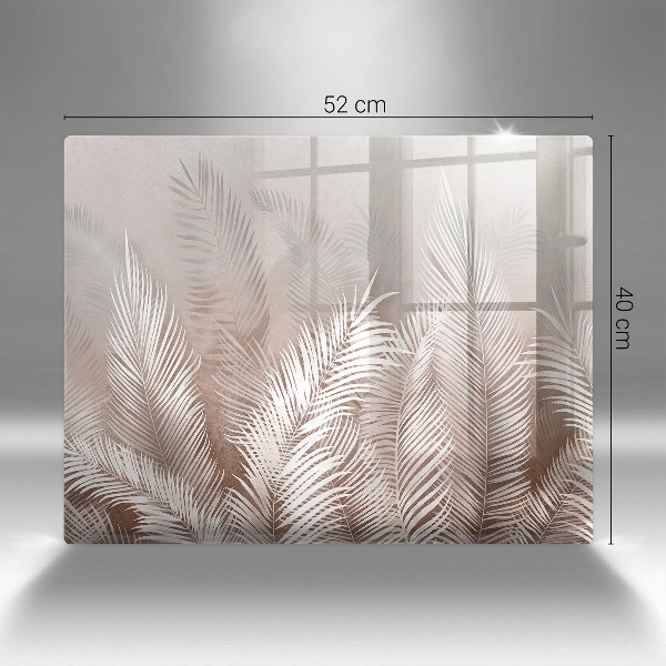 Piatto per candele con motivo vegetale in stile boho