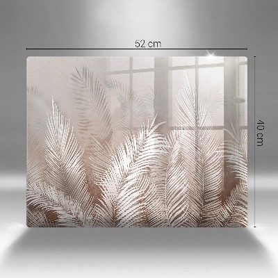 Piatto per candele con motivo vegetale in stile boho