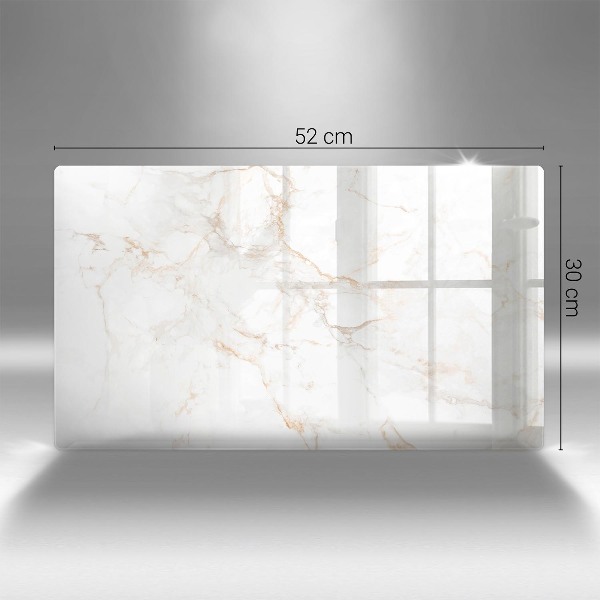 Piastra in vetro per candele tombali con motivo in elegante marmo