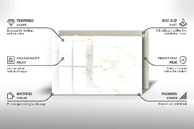 Piastra in vetro per candele tombali con motivo in elegante marmo