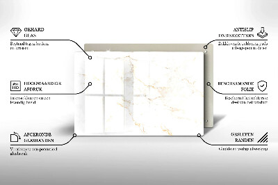 Piastra in vetro per candele tombali con motivo in elegante marmo