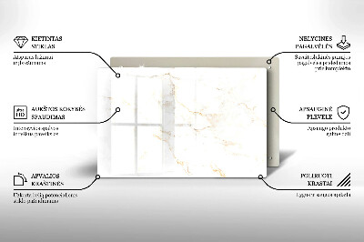Piastra in vetro per candele tombali con motivo in elegante marmo