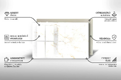 Piastra in vetro per candele tombali con motivo in elegante marmo