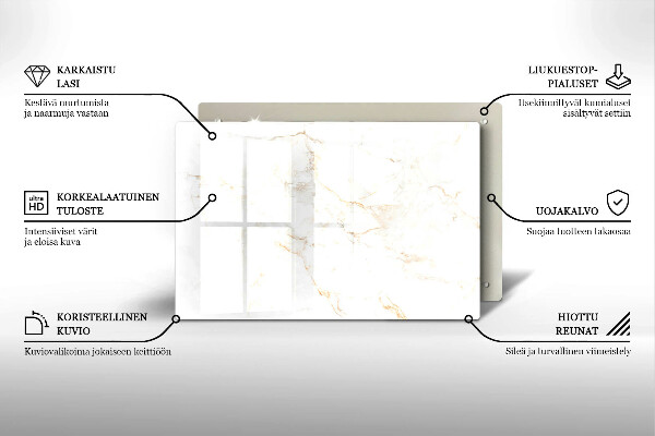 Piastra in vetro per candele tombali con motivo in elegante marmo