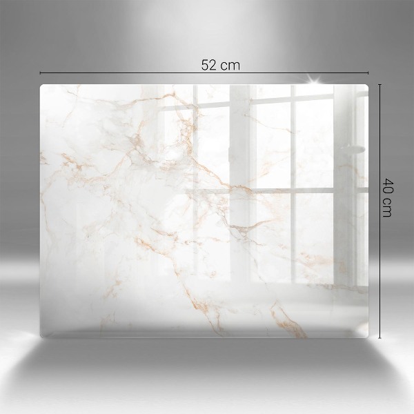 Piastra in vetro per candele tombali con motivo in elegante marmo