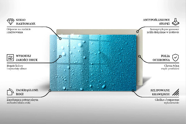 Piatto per candele con motivo a gocce d'acqua