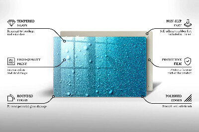 Piatto per candele con motivo a gocce d'acqua