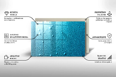 Piatto per candele con motivo a gocce d'acqua