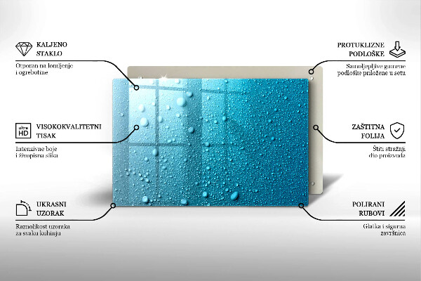 Piatto per candele con motivo a gocce d'acqua