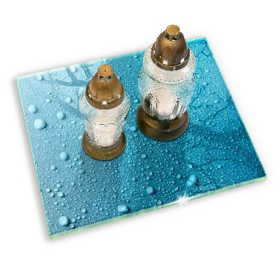 Piatto per candele con motivo a gocce d'acqua