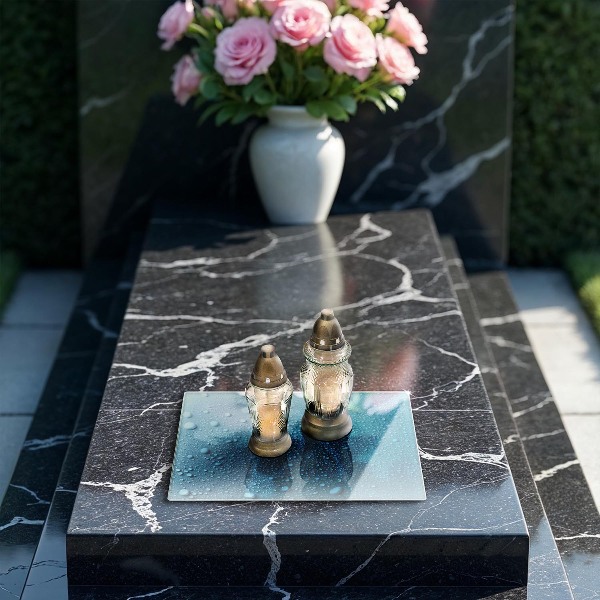 Piatto per candele con motivo a gocce d'acqua