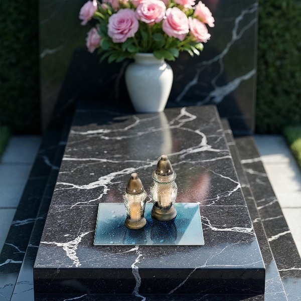 Piatto per candele con motivo a gocce d'acqua