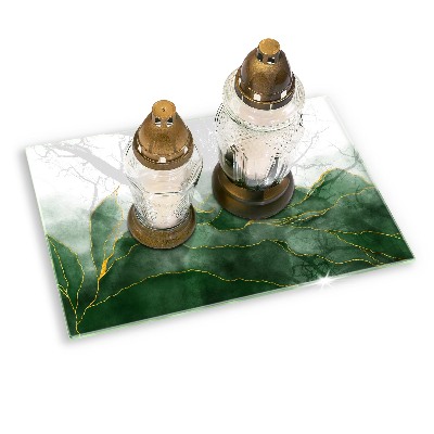 Piastra in vetro per candele tombali con motivo 