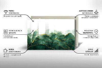 Piastra in vetro per candele tombali con motivo 