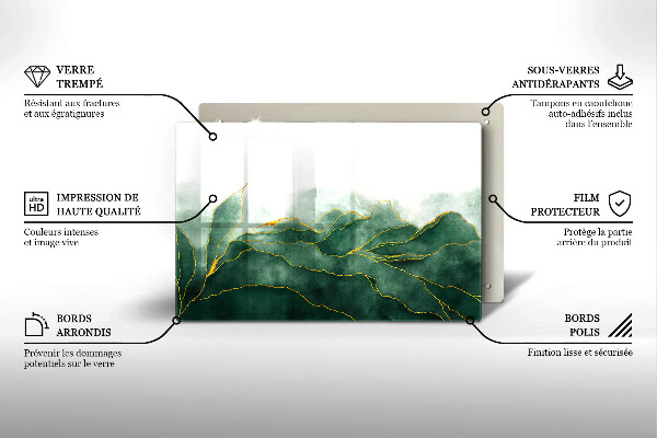 Piastra in vetro per candele tombali con motivo 