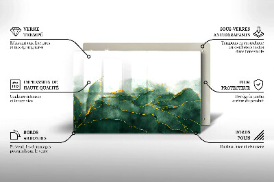 Piastra in vetro per candele tombali con motivo 