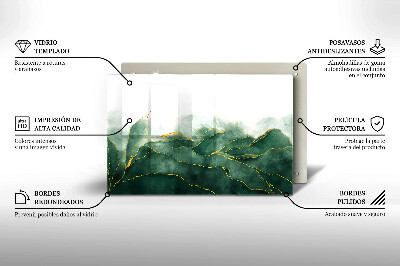 Piastra in vetro per candele tombali con motivo 