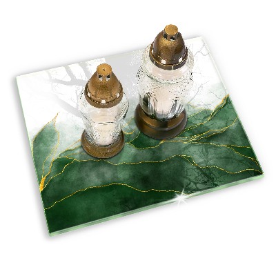 Piastra in vetro per candele tombali con motivo 