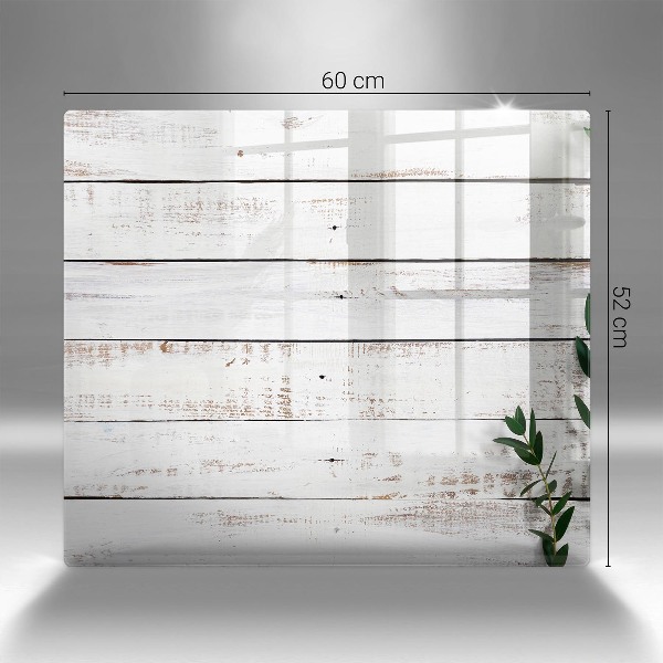 Piatto per candele con decorazione a motivo di vecchie assi e foglie