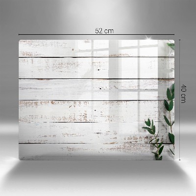 Piatto per candele con decorazione a motivo di vecchie assi e foglie