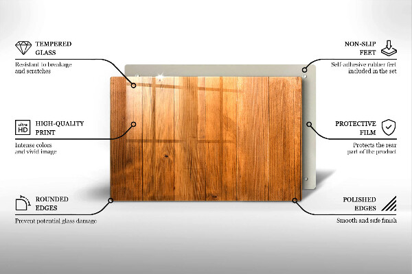 Piastra in vetro per candele tombali con tavole di legno