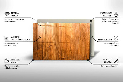 Piastra in vetro per candele tombali con tavole di legno