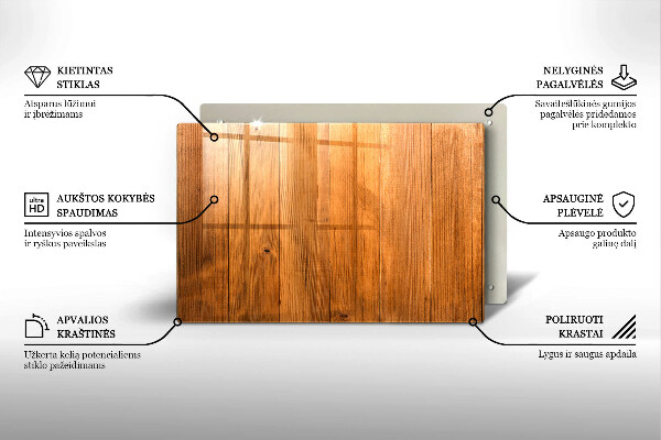 Piastra in vetro per candele tombali con tavole di legno