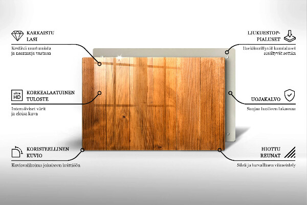 Piastra in vetro per candele tombali con tavole di legno