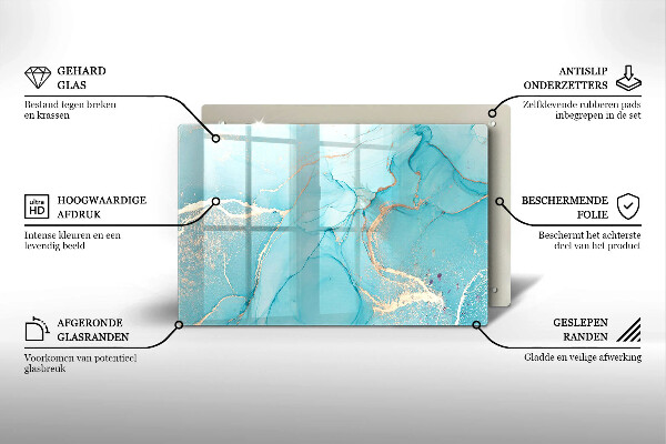 Piastra in vetro per candele tombali con motivo a pietra astratta