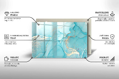 Piastra in vetro per candele tombali con motivo a pietra astratta