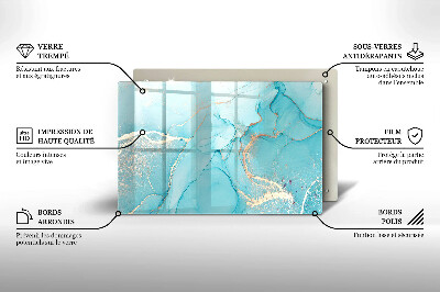 Piastra in vetro per candele tombali con motivo a pietra astratta